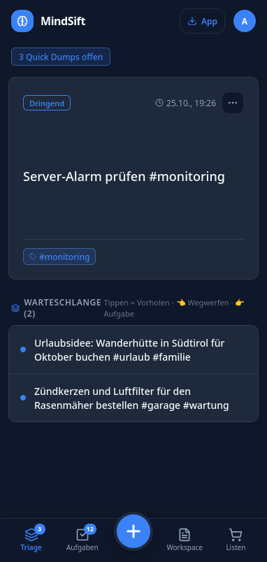 MindSift Mobile Triage