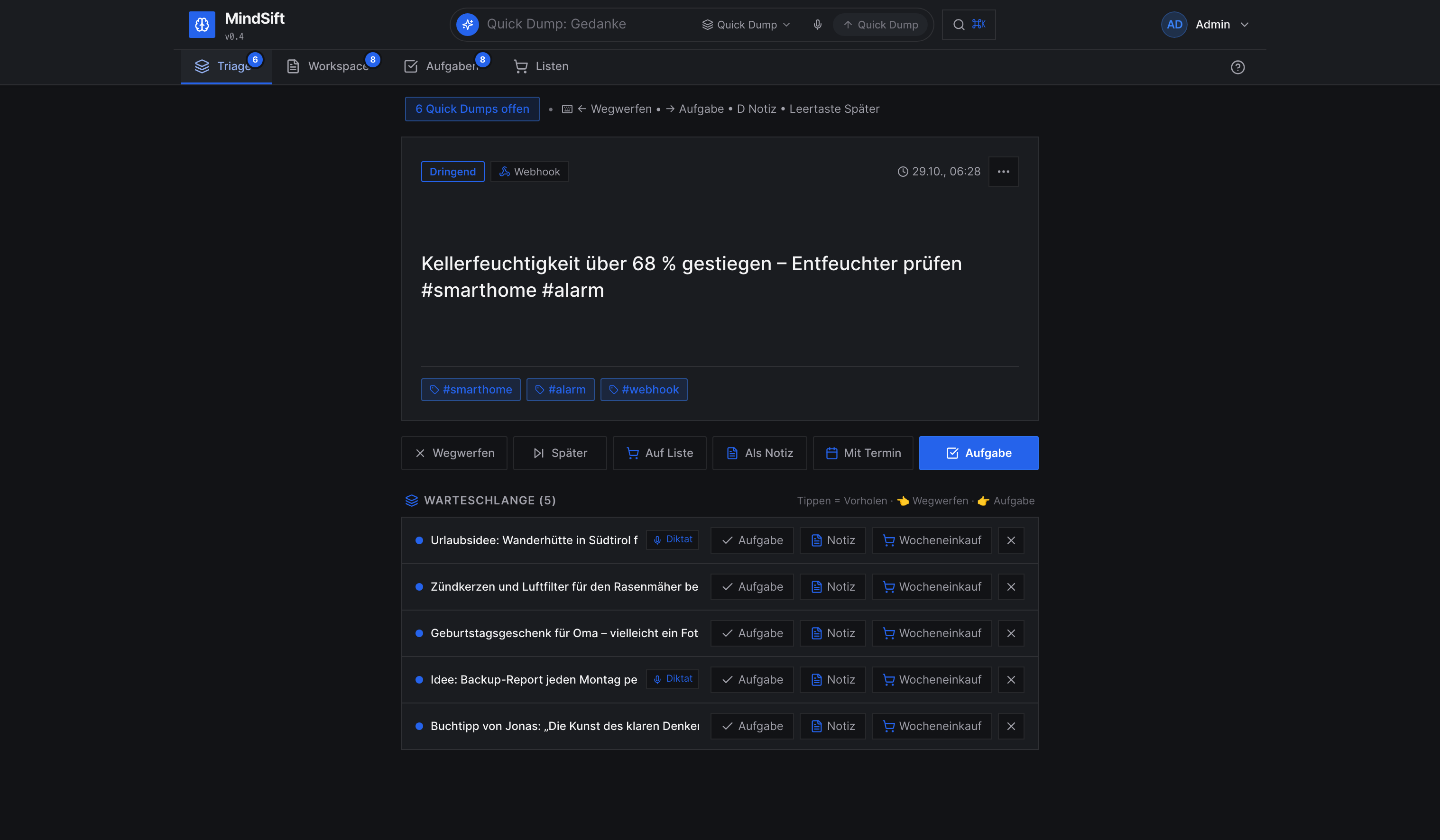 MindSift Triage Desktop