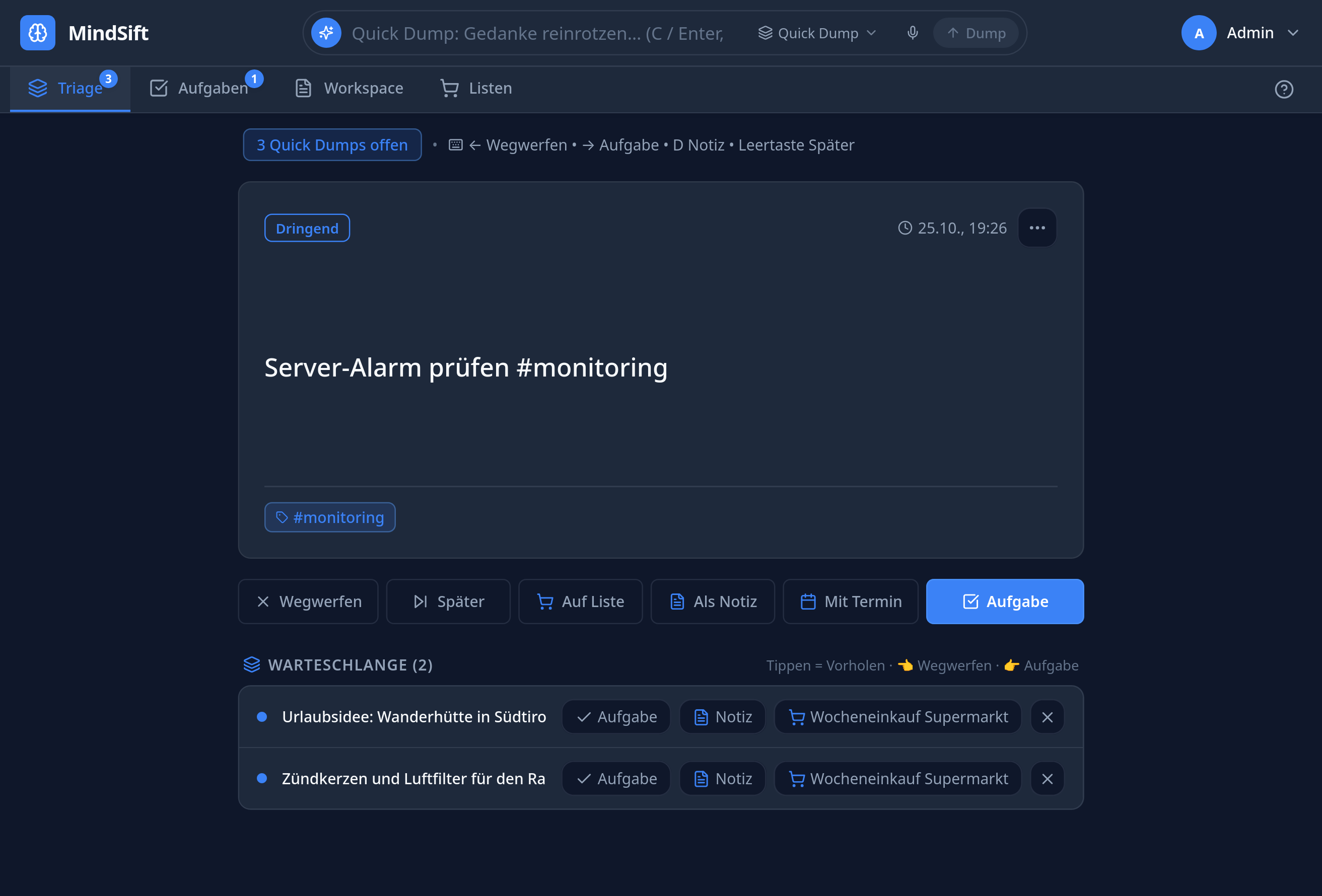 MindSift Triage Desktop